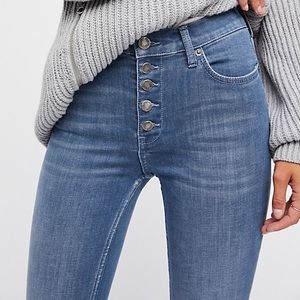 Free People Raegan Button Front Jeans